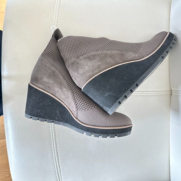 Eileen fisher Amos Knit Wedge Bootie London Style Size 7 New - Picture 4 of 7